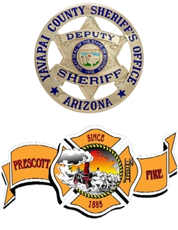 Picture of Paul Wick, Public Affairs Officer | YCSO and Anthony Valdez, Division Chief | Prescott Fire Department